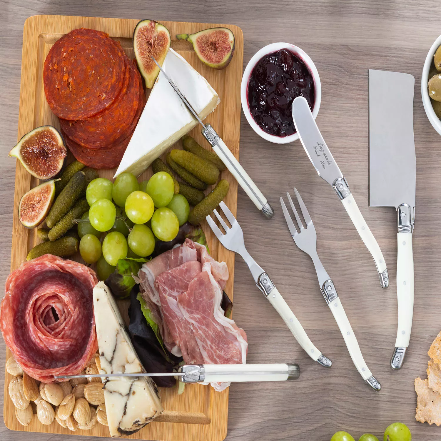 French Home 11-Piece Laguiole Style Cheese Serve Set