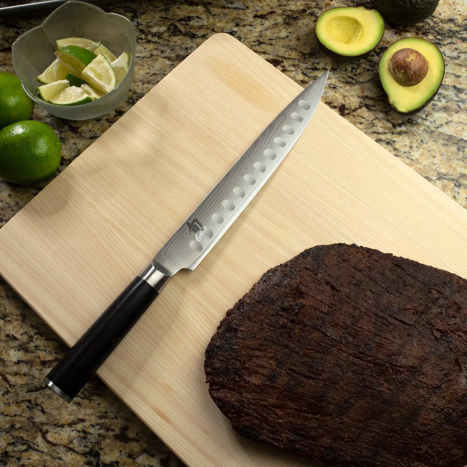 Shun Classic 9" Hollow-Edge Slicer Knife