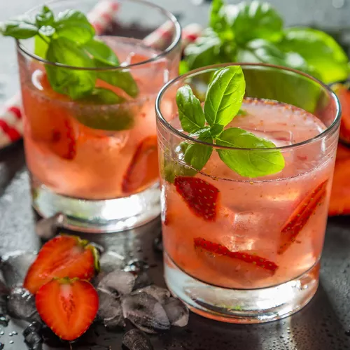 Sparkling Strawberry Basil Sangria