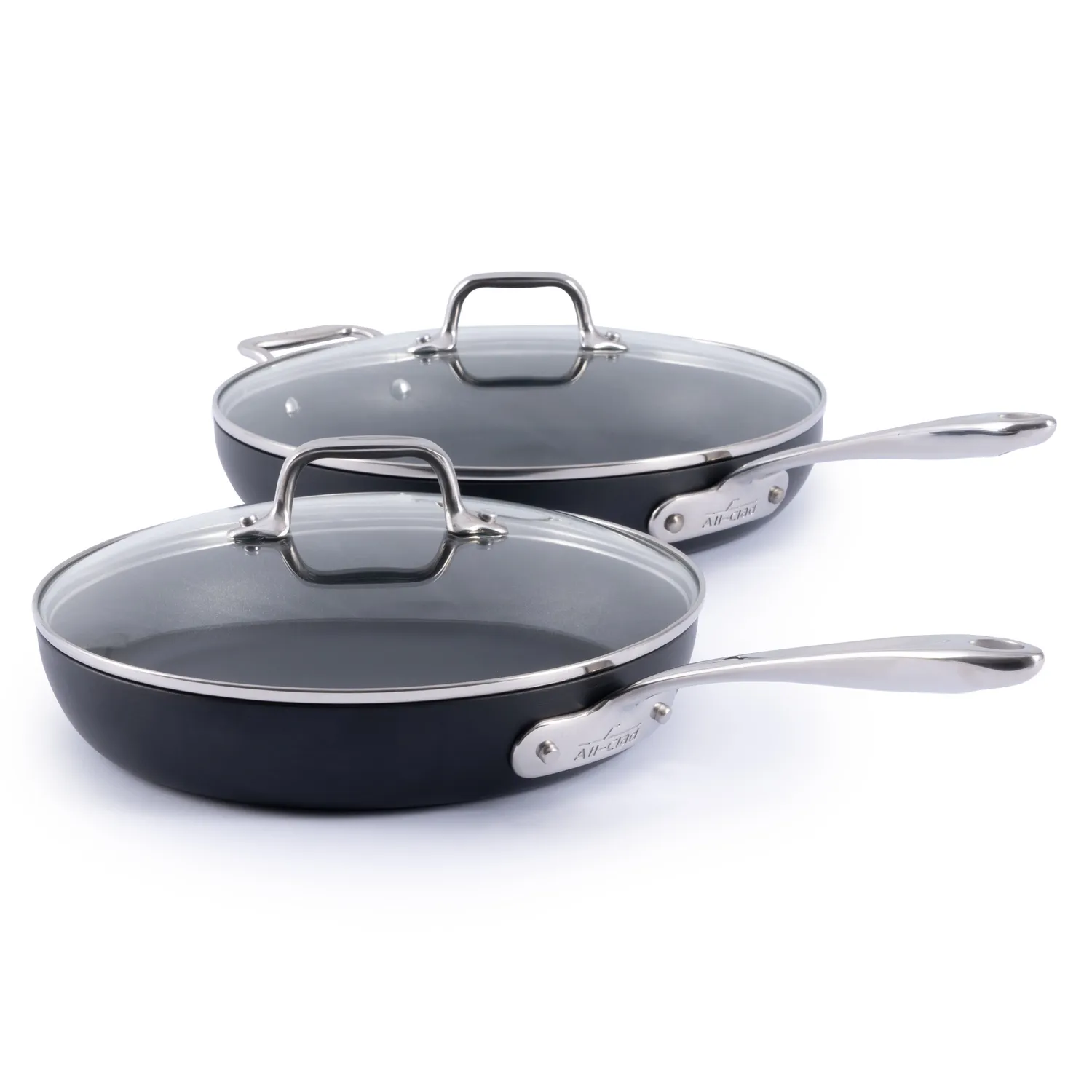 All-Clad HA1 Expert Nonstick 4-Piece Skillet Set w/ Lids, 10" & 12"