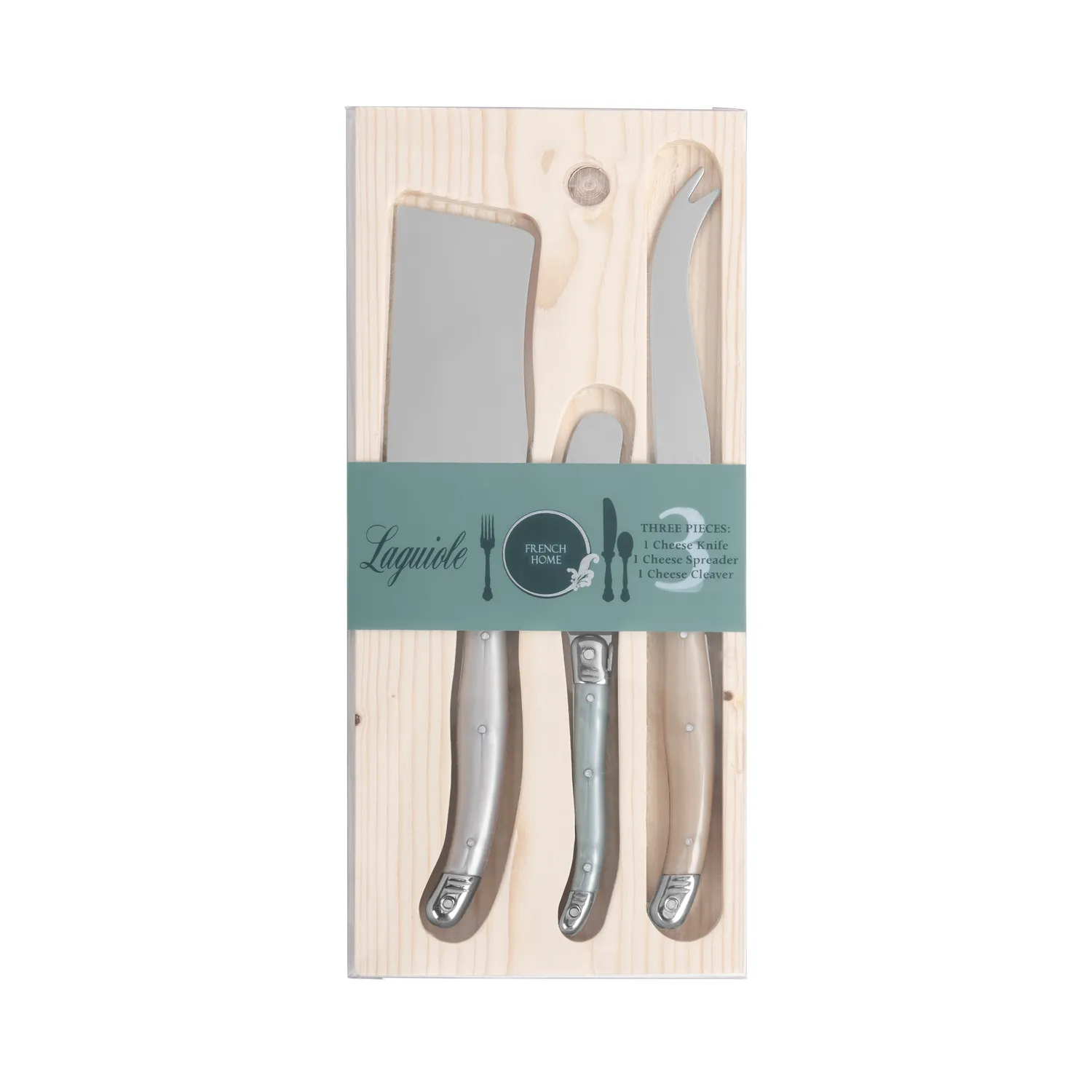 French Home 3-Piece Laguiole Cheese Knife Set