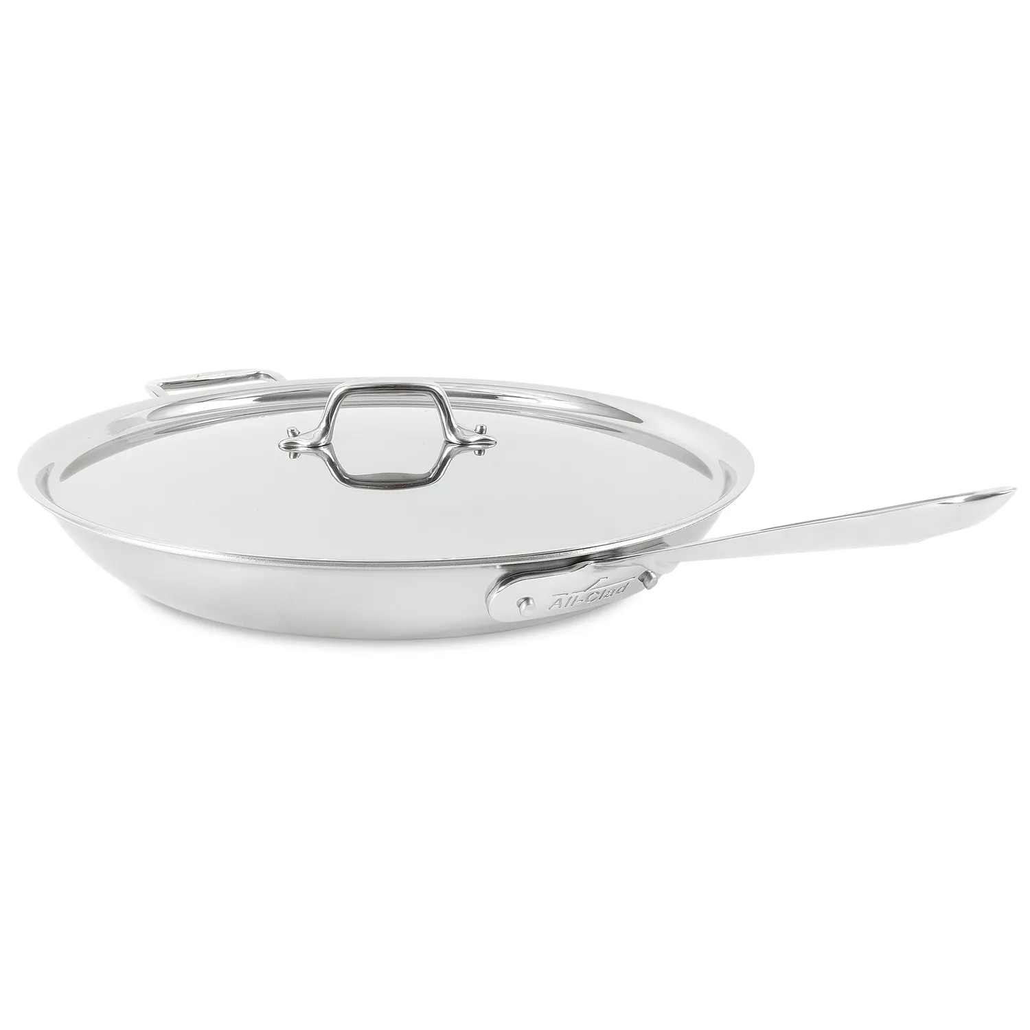 All-Clad D5 Brushed Stainless Steel Skillet with Lid
