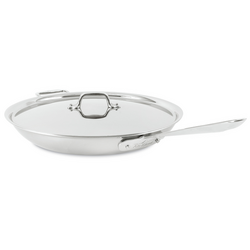All-Clad D5 Brushed Stainless Steel Skillet with Lid I