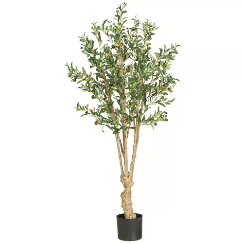 Nearly Natural Olive Silk Tree, 5'