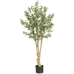 Nearly Natural Olive Silk Tree, 5'