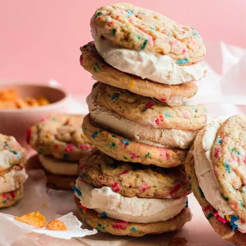 Confetti Ice Cream Sandwiches