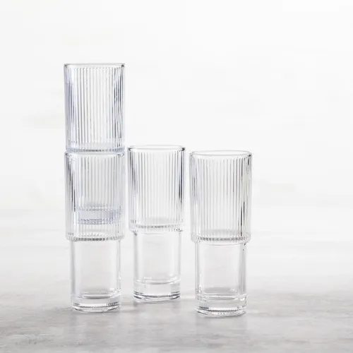 Fortessa Noho Stackable Collins Glasses, Set of 4