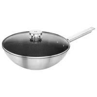 Zwilling Joy Stainless Steel Nonstick Wok with Lid, 12"