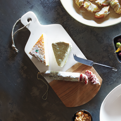 Marble and Acacia Wood Cheese Paddle