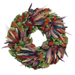 The Magnolia Company Turkey & Pheasant Wreath