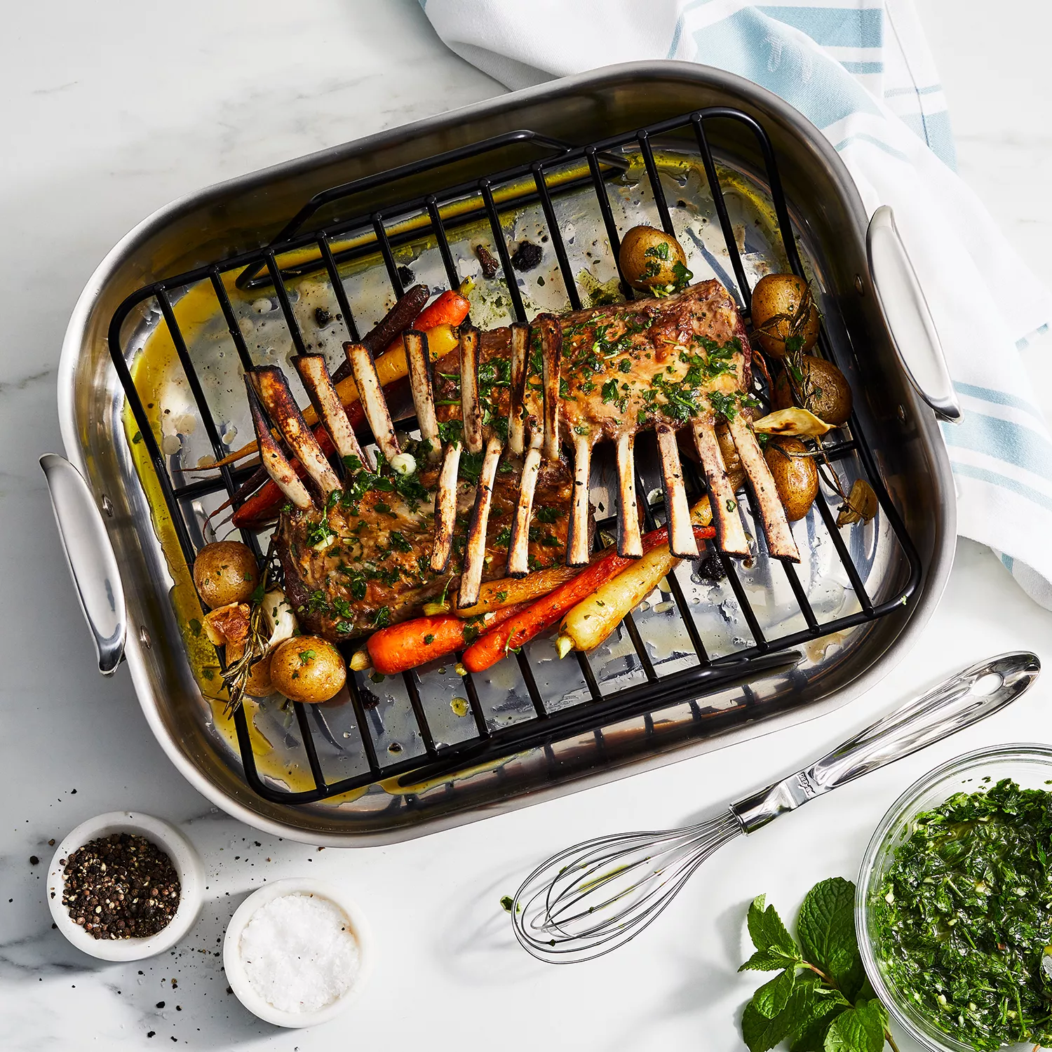 All-Clad Stainless Steel Roasting Pan with Nonstick Rack