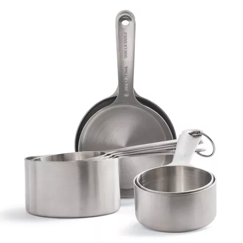 Sur La Table Stainless Steel Measuring Cups, Set of 8