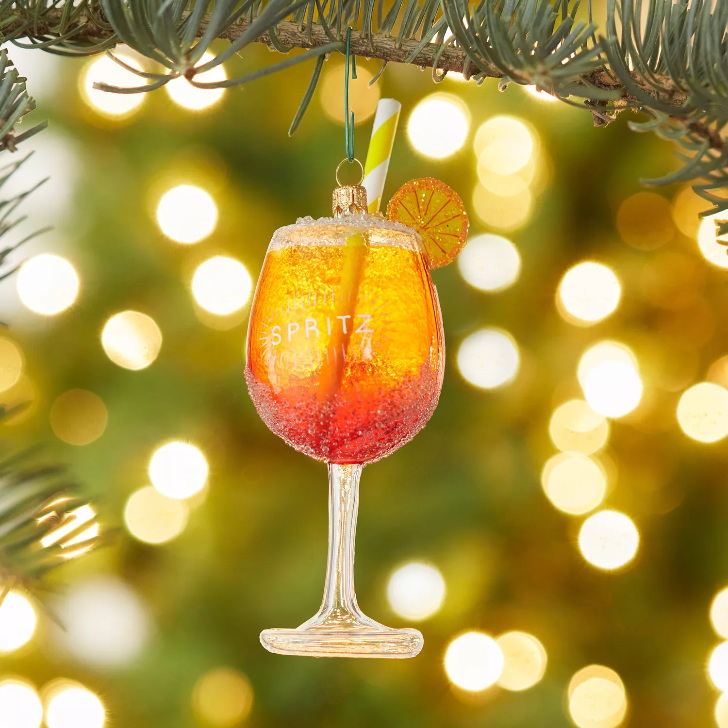 Sur La Table Spritz Cocktail Glass Ornament | Sur La Table