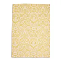 Sur La Table Yellow Damask Jacquard Kitchen Towel, 28&#34; x 20&#34;