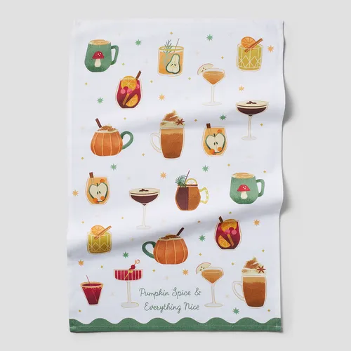 Sur La Table Fall Cocktail Kitchen Towel