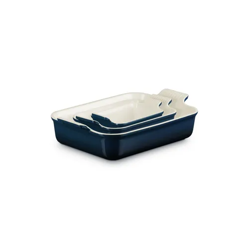 Le Creuset Heritage Stoneware 3-Piece Rectangular Baker Set