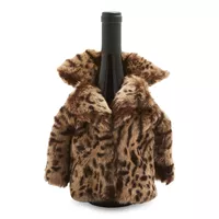 Sur La Table Leopard-Print Fur Bottle Coat
