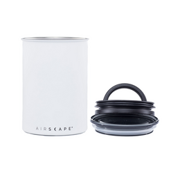 Airscape Coffee Canister, 7" One containers holds a pound,  But, who just has one kind of coffee? 
