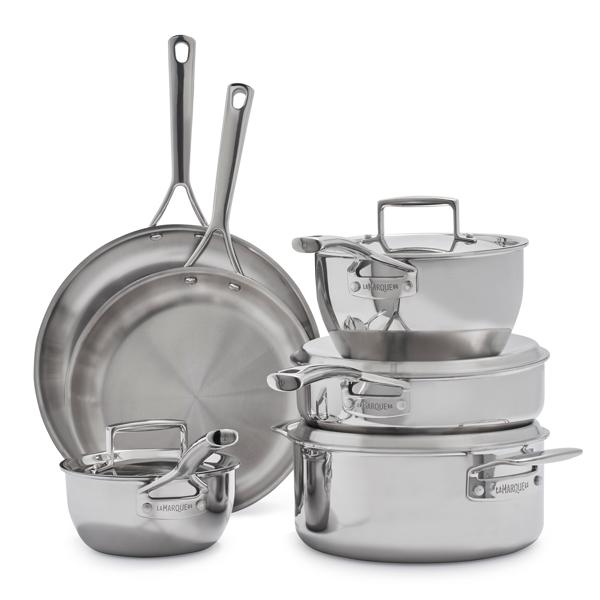 Sur La Table La Marque 84 10-Piece Stainless Steel Cookware Set