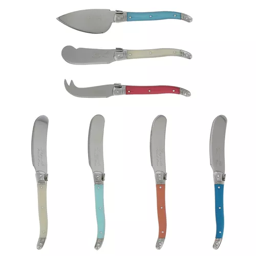 French Home 7-Piece Laguiole Cheese Knife & Spreader Set, 7 Piece