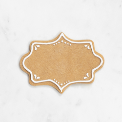 Sur La Table Copper-Plated Fancy Plaque Cookie Cutter with Handle, 4&#34;