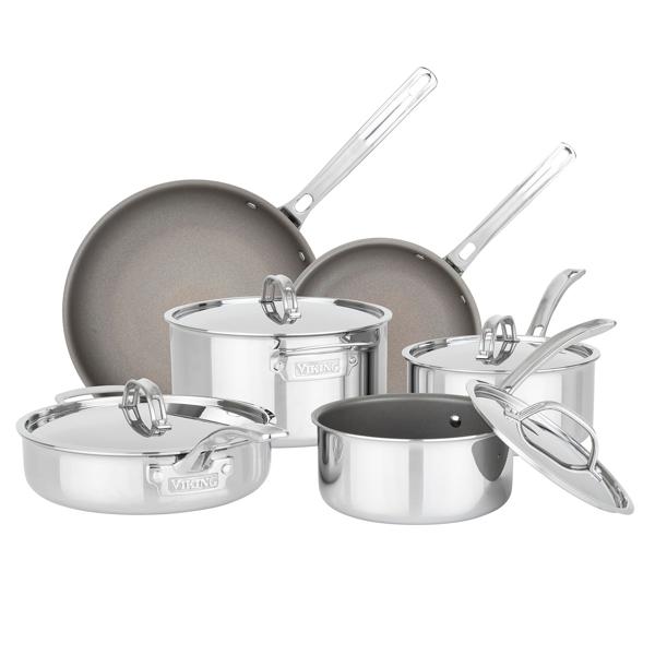 Viking PureGlide Pro 3-Ply 10-Piece Cookware Set