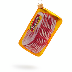 Packaged Bacon Glass Ornament