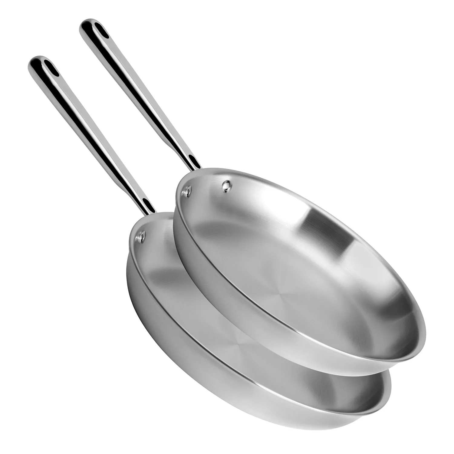 Misen Stainless Steel Skillets Set of 2, 10" & 12"