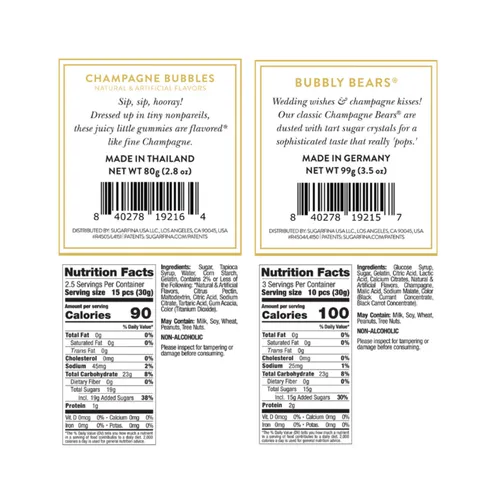 Sugarfina Pop The Champagne Bottle & Cube Gift Box