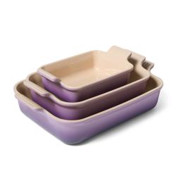 Le Creuset Heritage Stoneware 3-Piece Rectangular Baker Set