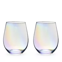 Twine Living Co. Luster Stemless Glasses, Set of 2