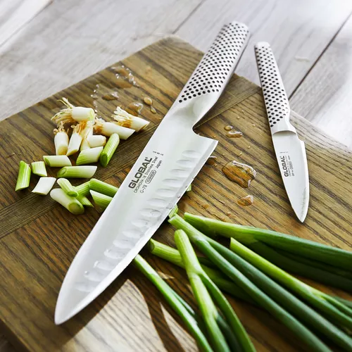 Global Hollow-Edge Chef&#8217;s Knife Set