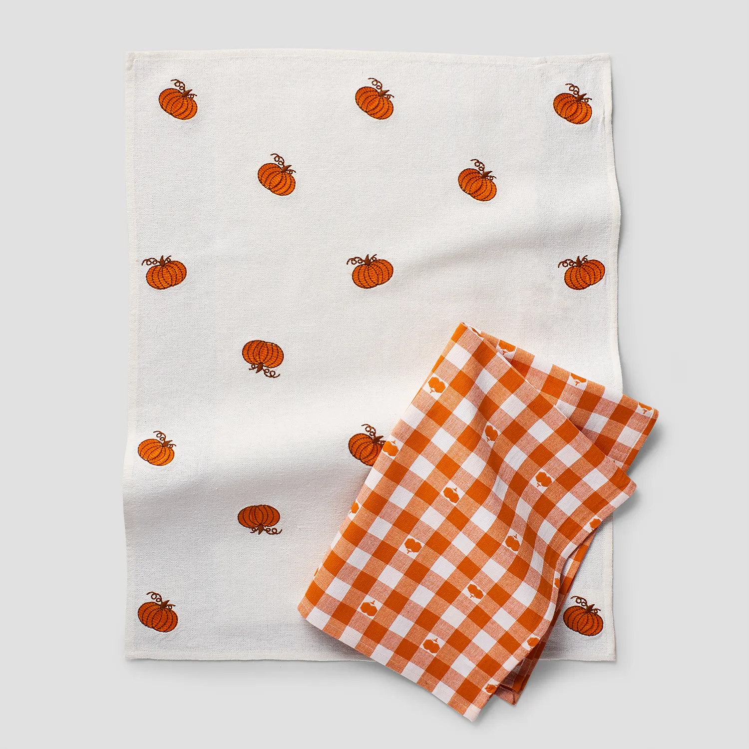 Sur la table Assorted Pumpkin Towels, Set of 2
