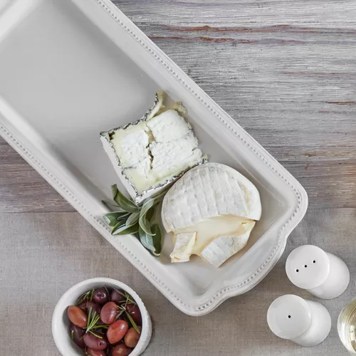 Sur La Table Pearl Stoneware Rectangular Tray