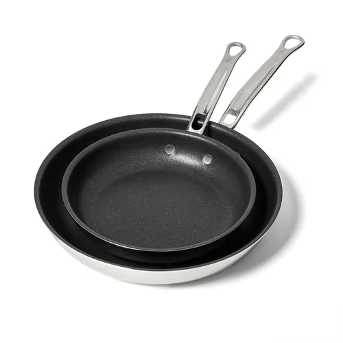 Hestan ProBond Luxe Stainless Steel TITUM™ Nonstick Set of 2 Skillets, 8.5" & 11"