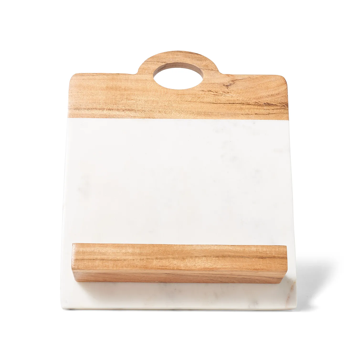 Sur La Table Marble & Acacia Cookbook Holder