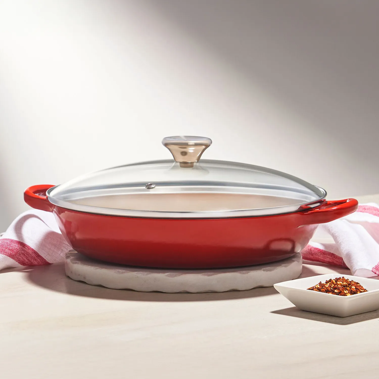Le Creuset Signature Braiser with Glass Lid, 2.25 qt.