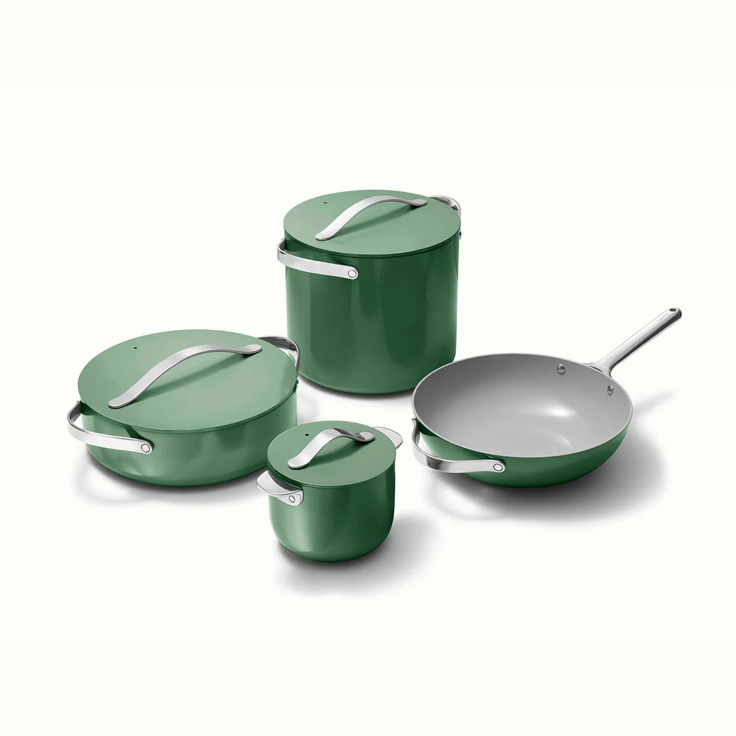 Caraway Ceramic Nonstick Cookware+ 7-Piece Set with Bonus Storage
