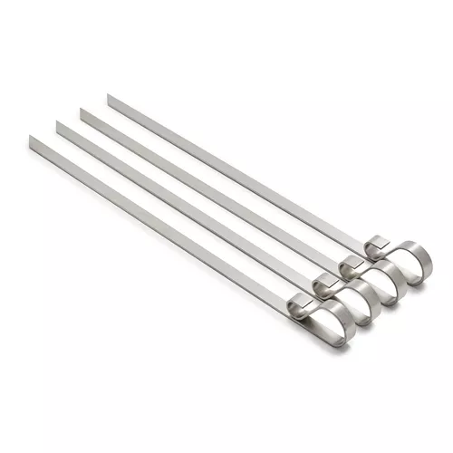 Sur La Table Stainless Steel Flat Skewers, Set of 4