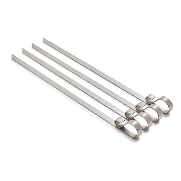 Sur La Table Stainless Steel Flat Skewers, Set of 4