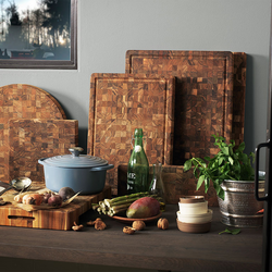 Teakhaus End Grain Circular Butcher Block