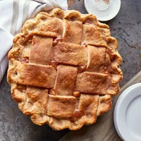 Take & Bake: Salted Caramel Lattice Top Apple Pie + Pie Dish