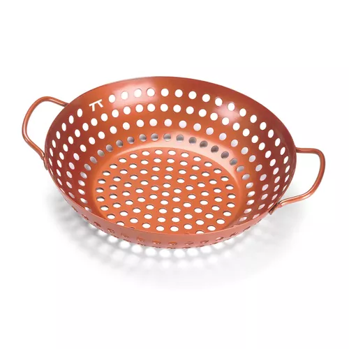 Outset Round Nonstick Grill Wok, Copper