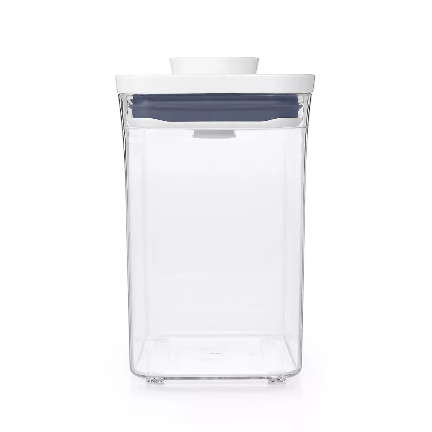 OXO Good Grips 3.7 Qt. Clear Rectangular SAN Plastic Food Storage Container  with White POP Lid