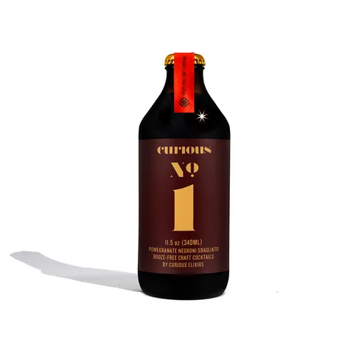 Curious Elixirs No. 1 Booze-Free Pomegranate Negroni Sbagliato