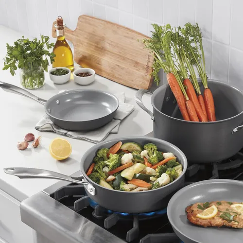 Cuisinart Green Gourmet Complete Ceramic Nonstick 11-Piece Cookware Set
