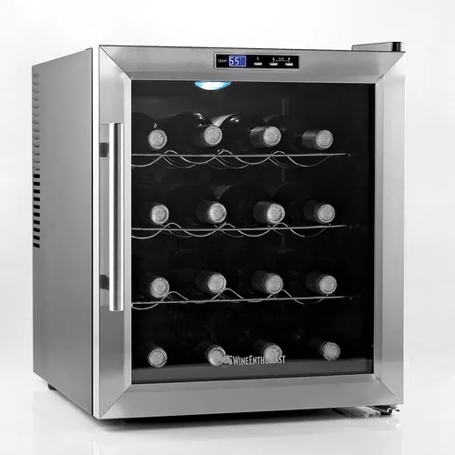 Wine Enthusiast Silent Touchscreen Wine Cooler, 16 Bottle