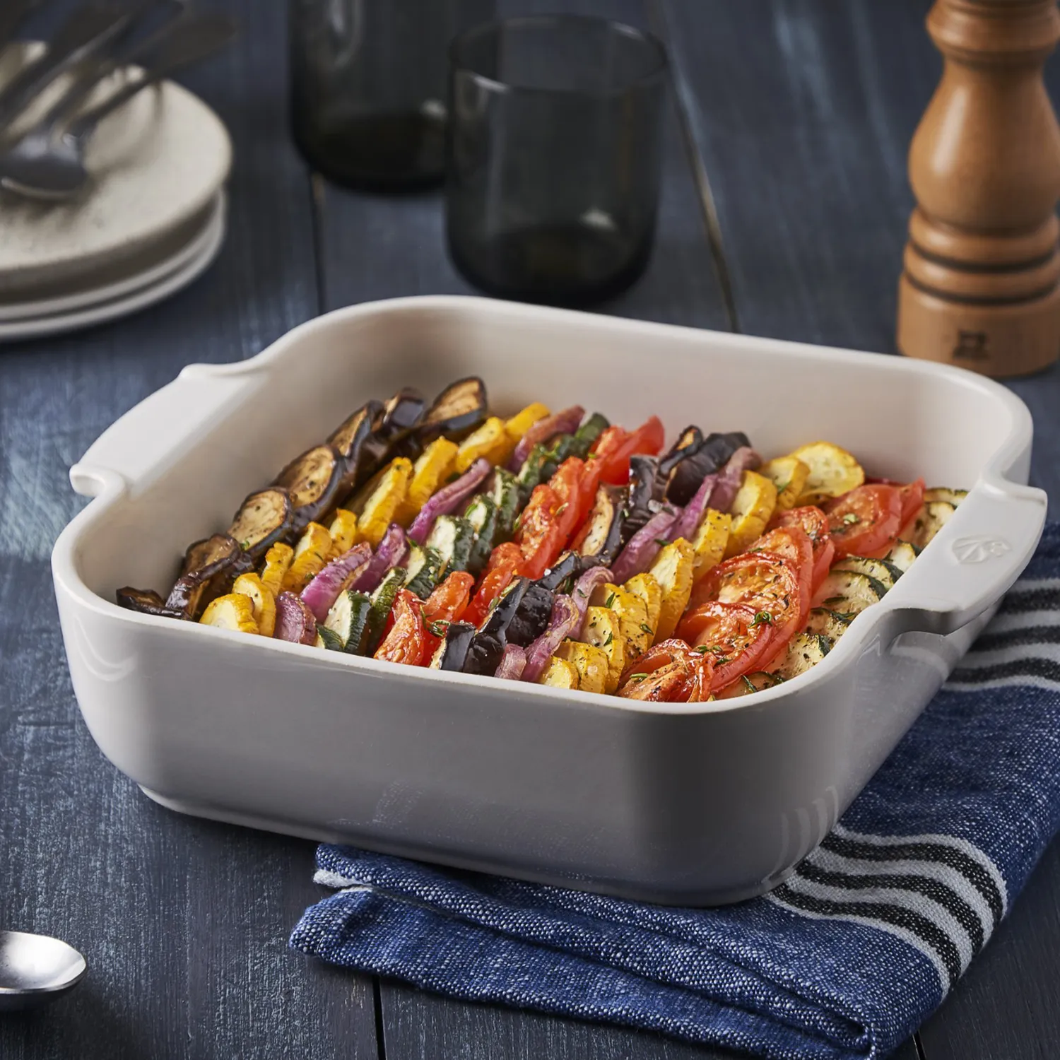 Peugeot Appolia Stoneware Square Baker, 11.5"