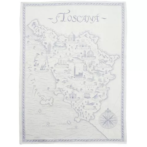 Sur La Table Toscana Blue Jacquard Kitchen Towel