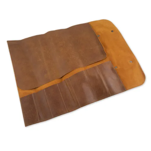 Messermeister 7-Pocket Vintage Leather Knife Roll